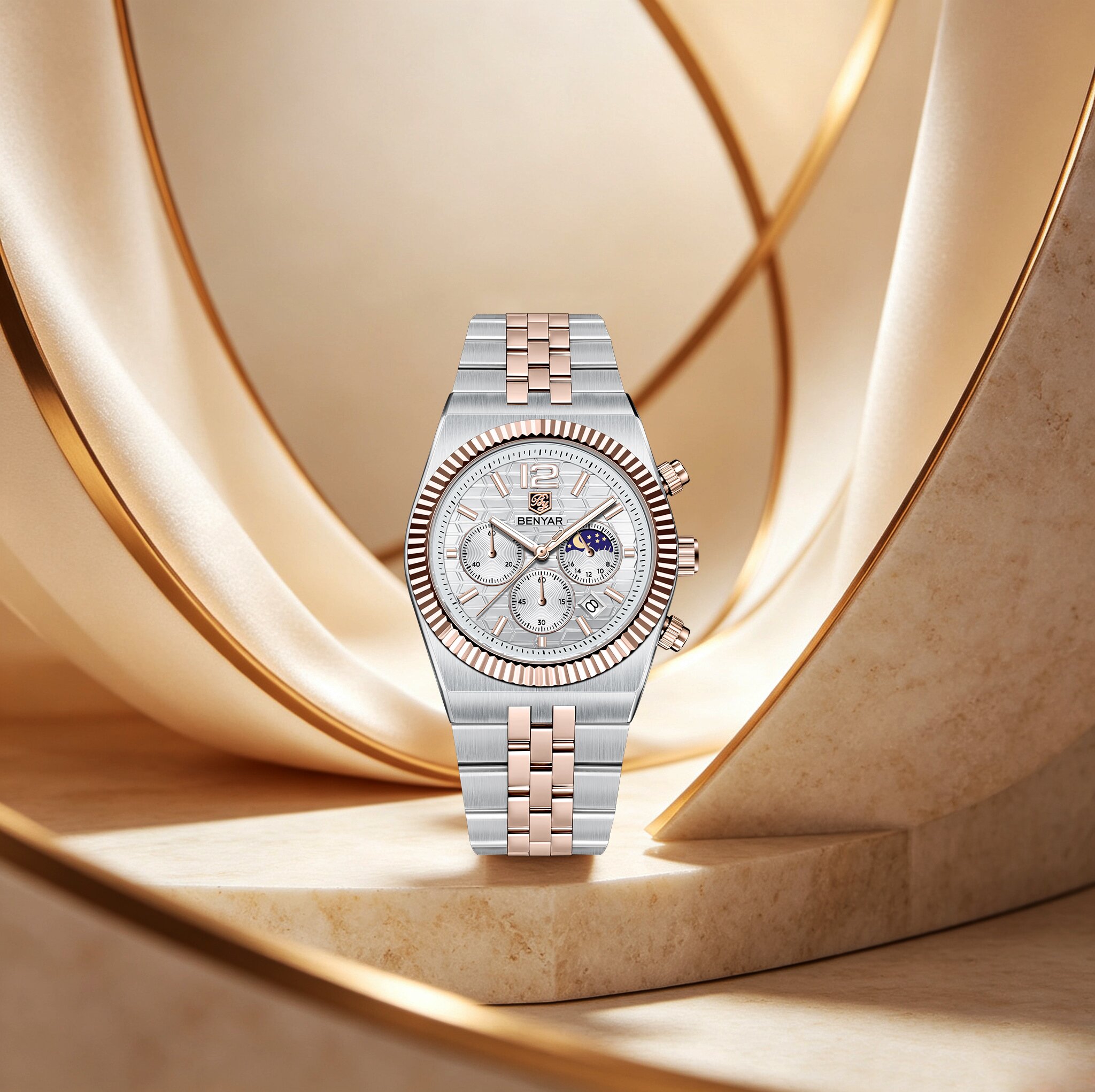 Luxury Watch Wallpaper - BENYAR Orologi al Quarzo di Lusso