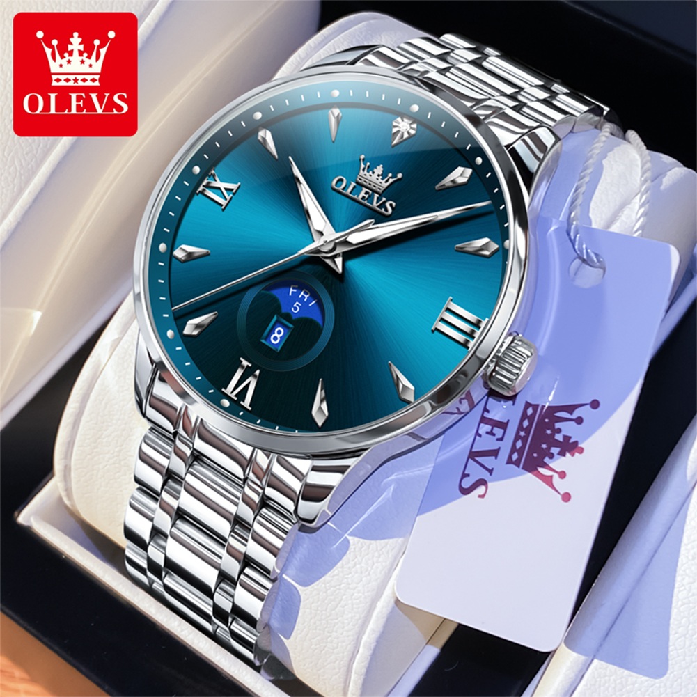 Luxury Watch Moon Phase - OLEVS Moon Phase orologi da uomo