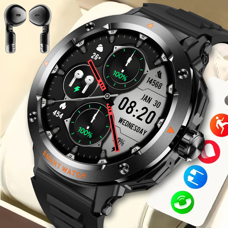 Luxury Watch On Wrist - 2025 Smart Watch TWS Auricolari wireless
