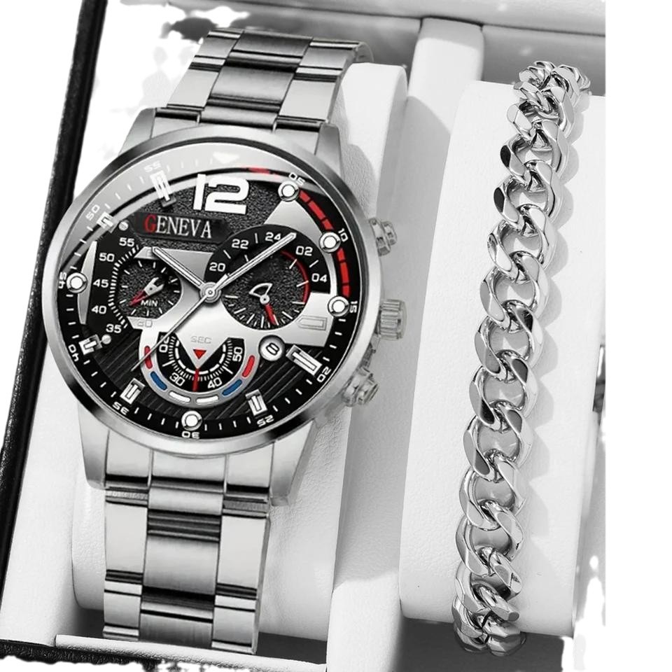 Luxury Watch All Black - Set di 2 orologi di lusso