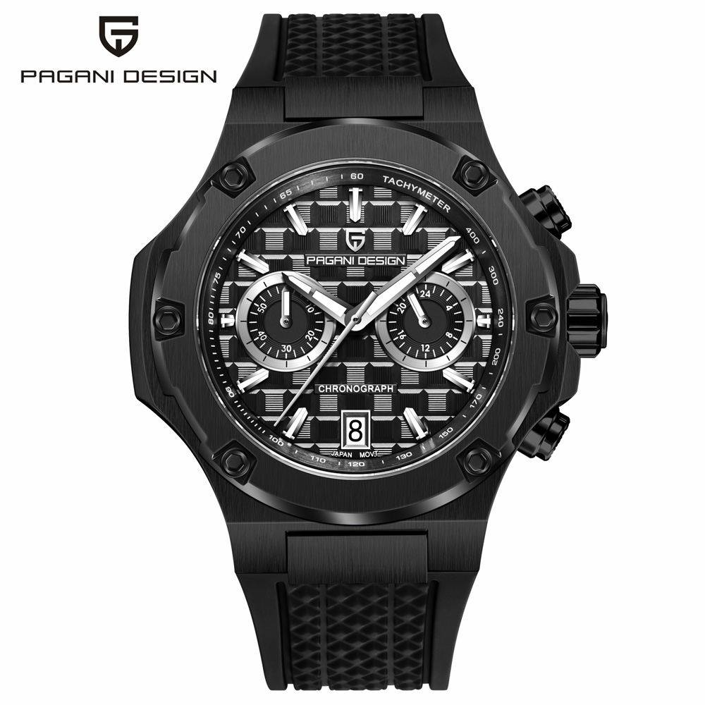Luxury Watch All Black - PAGANI DESIGN Orologio al Quarzo di