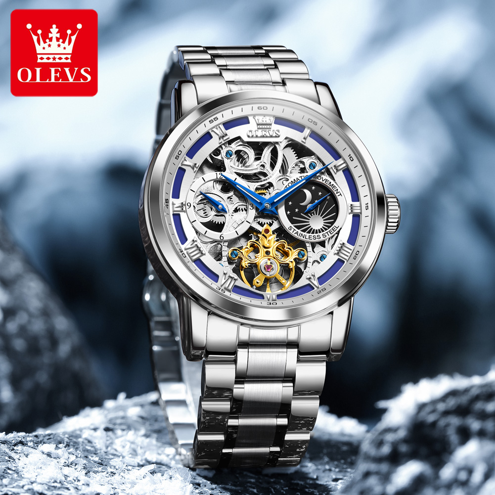 OLEVS 6670 Orologio da Uomo Or - Luxury Watch Moon Phase recensione e prezzo