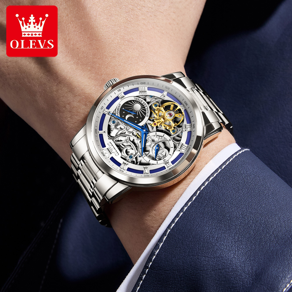 OLEVS 6670 Orologio da Uomo Or - Luxury Watch Moon Phase recensione e prezzo