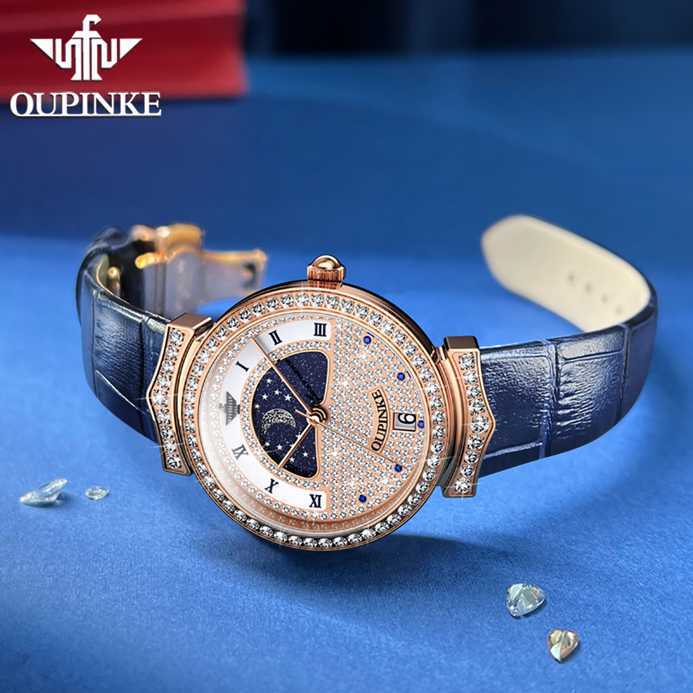 OUPINKE 3216 Orologio da donna - Luxury Watch Moon Phase recensione e prezzo