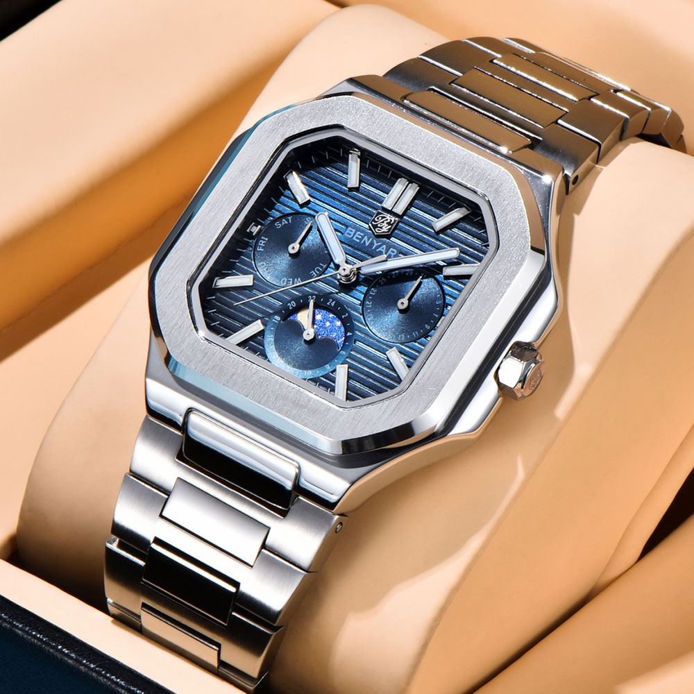 BENYAR Nuovo orologio da uomo  - Luxury Watch Moon Phase recensione e prezzo