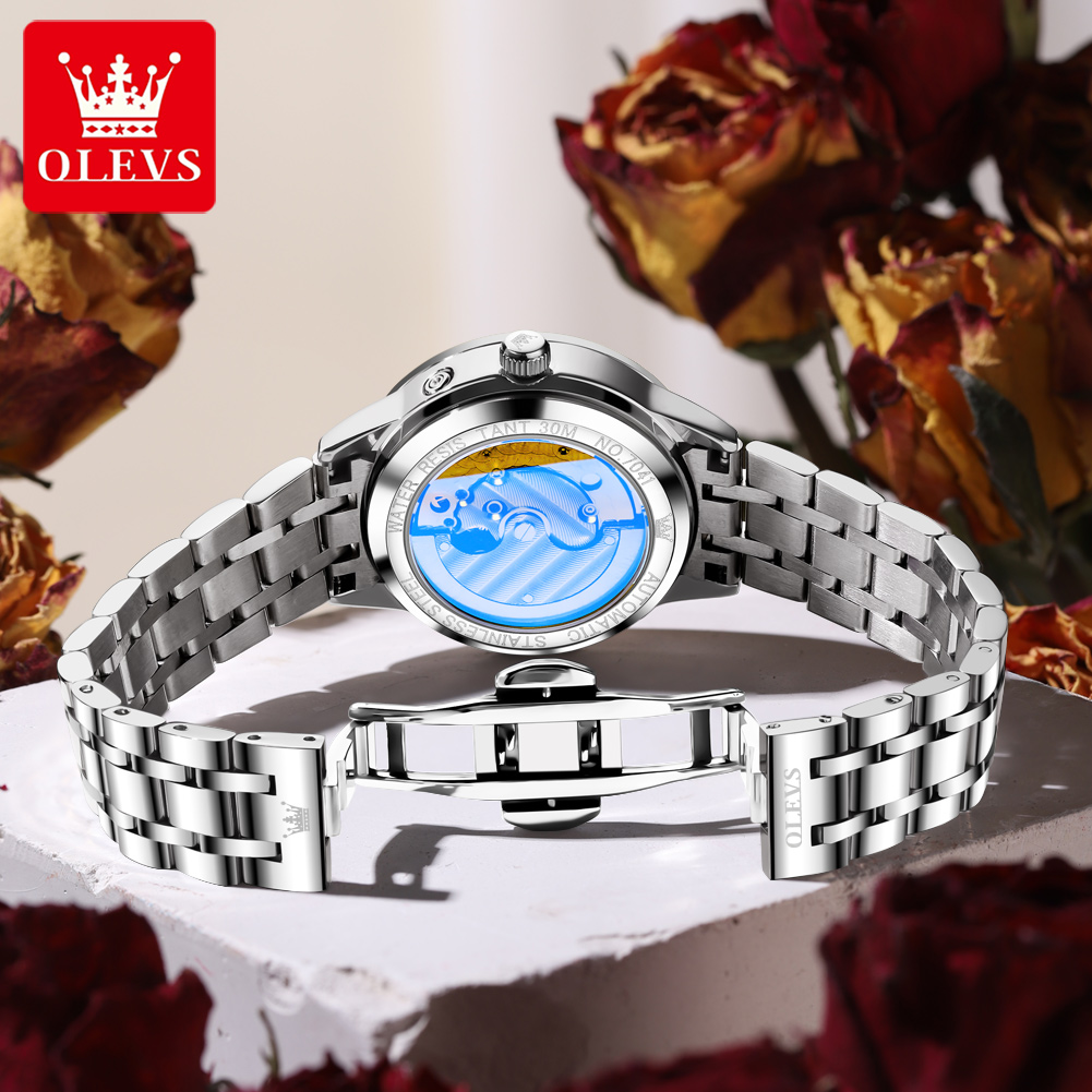 OLEVS 7041 Orologio Meccanico  - Luxury Watch Moon Phase recensione e prezzo