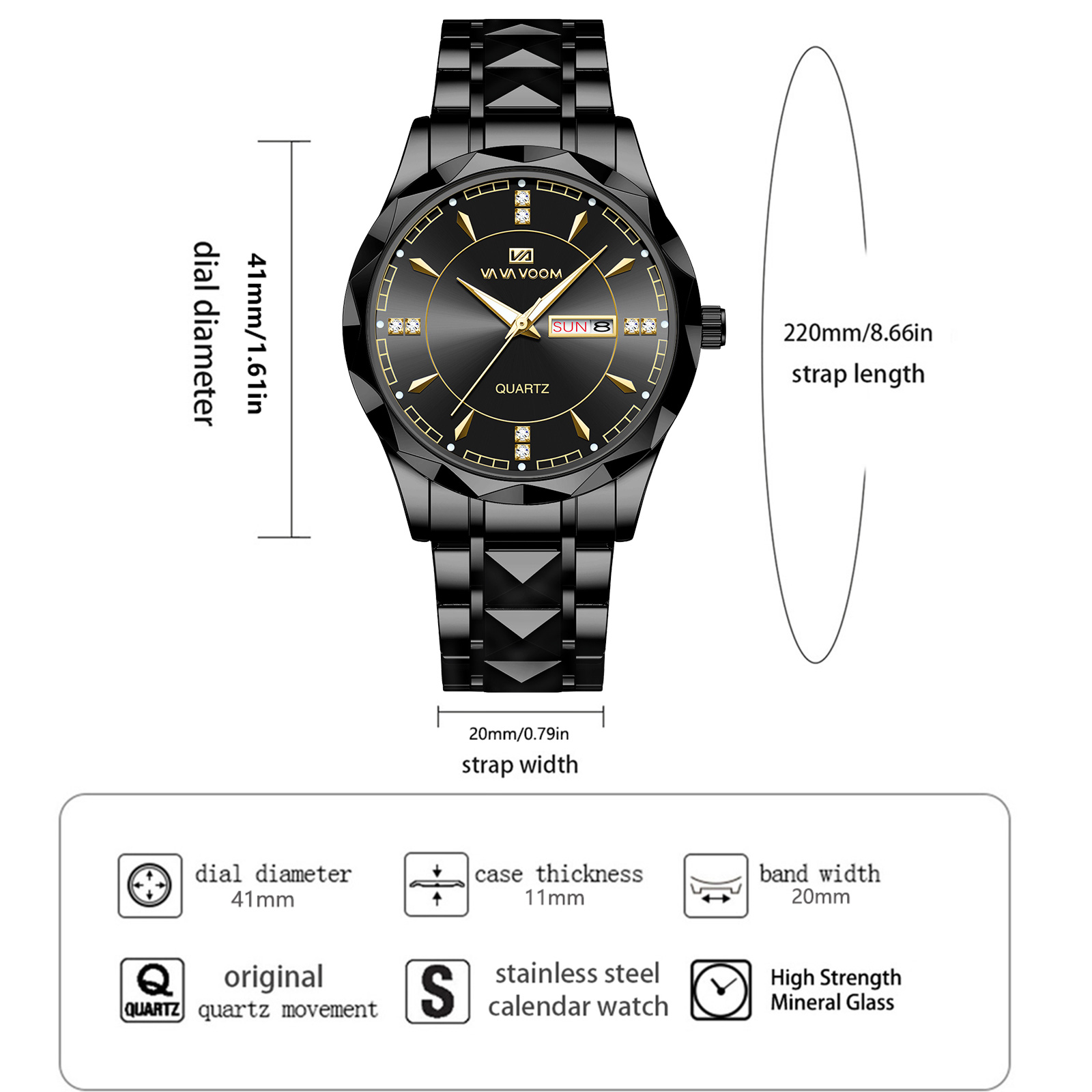 VA VA VOOM Orologio da uomo in - Luxury Watch All Black recensione e prezzo