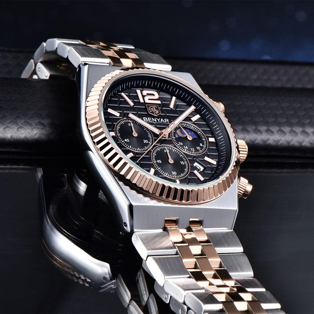 BENYAR Cronografo 40mm Orologi - Luxury Watch Moon Phase recensione e prezzo