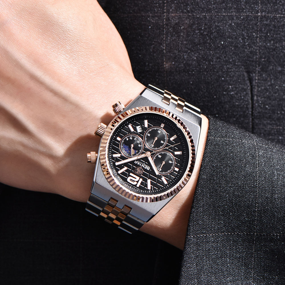 BENYAR Cronografo 40mm Orologi - Luxury Watch Moon Phase recensione e prezzo