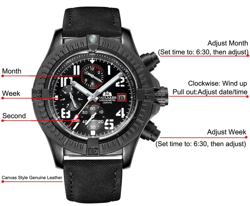 Orologio automatico da uomo Or - Luxury Watch All Black recensione e prezzo